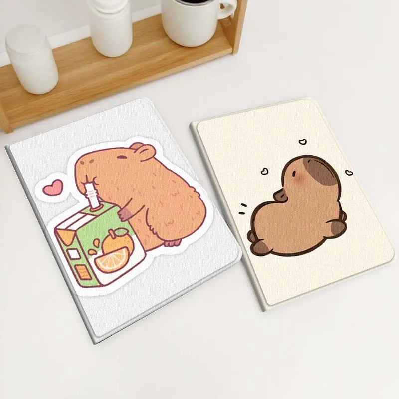 

Popular Art Cute Capybara Gift For Xiaomi Redmi Mi Poco Pad 2 5 6s 7 7s Ultra Pro Max 14 12.4 12.1 inch Soft Tablet Case