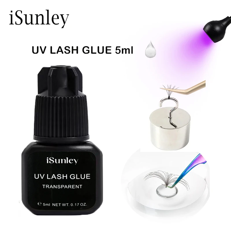 

ISUNLEY УФ-клей, сильный, долговечный УФ-клей для наращивания ресниц, клей без раздражения, УФ-клей для ресниц, инструмент для наращивания ресниц