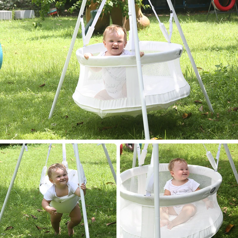 Multi Functional Up and Down Baby Rocking Bed Comfort Baby Swings Children\'s Swing Hammock Bracket Hands Free Baby Bassinet