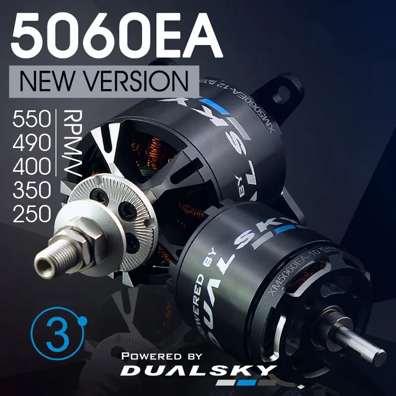 DUALSKY XM5060EA V3 550KV 490KV 400KV 5-6S Motore Brushless per Droni RC 90E Aerei Ad Ala Fissa Aliante 3D