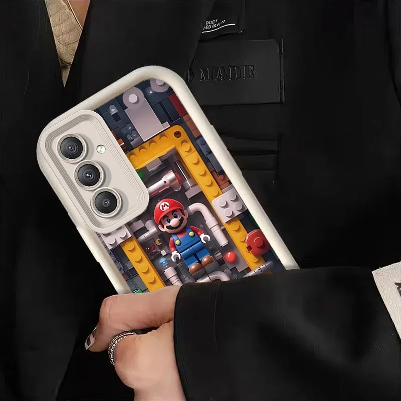 Super M-Marios Bros Case for Samsung Galaxy A53 A50 A50S A36 5G A35 A34 A33 A32 A30 A26 A24 A23 A22 A20 A16 A15 A14 A13 4G Cover - náhled 2