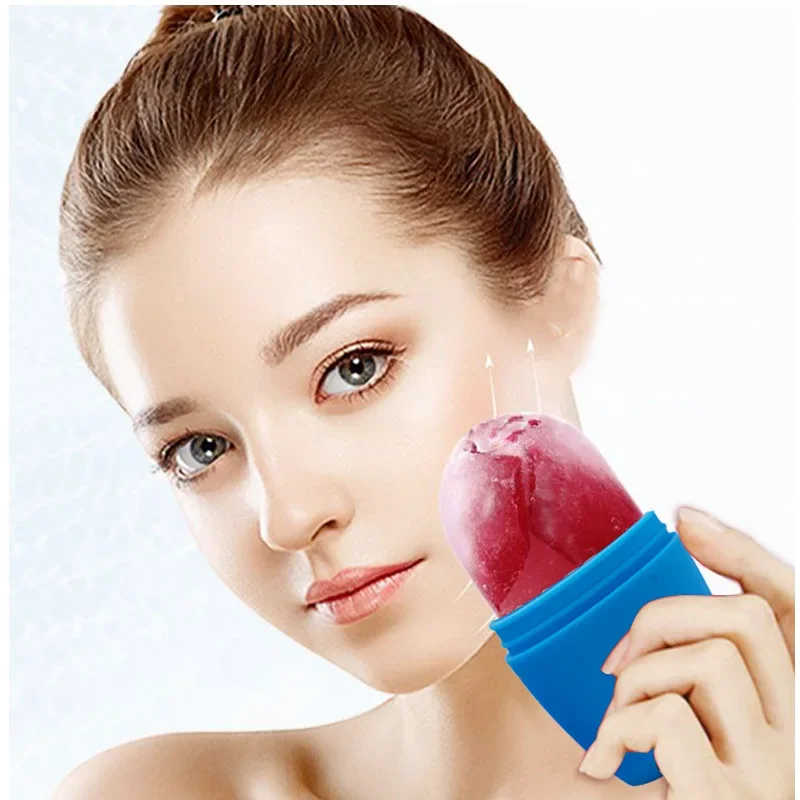 Reusable Ice Ball Massage Roller Physical Cooling Eliminate Swelling Contouring Sunburn Repair Ice Globe Face Lifting Massager