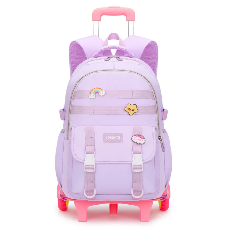 New Trolley Backpack for Women and Children Backpack for Dual Use Student Wheel for Climbing Stairs