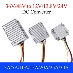 36V/48V to 12V/13.8V/24V DC Power Converter 3A 5A 10A 15A 20A 25V 30A Buck Regulator Step Down Voltage Supply Module For Car