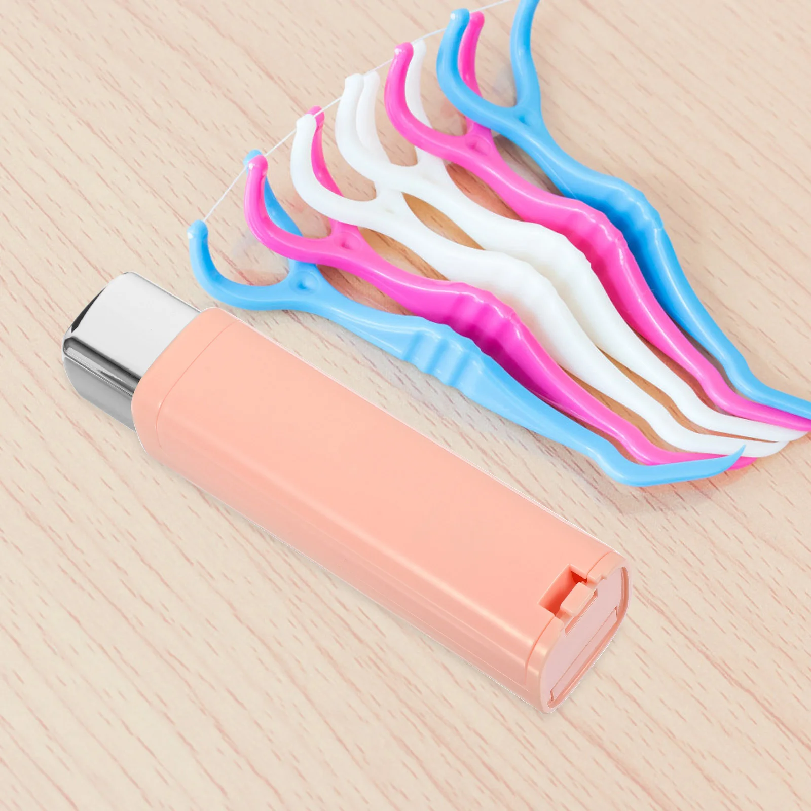 치실 픽 홀더 프리미엄 휴대용 컴팩트 자동 팝아웃 재사용 가능한 치실 정리함 일상 사용 여행 가정용