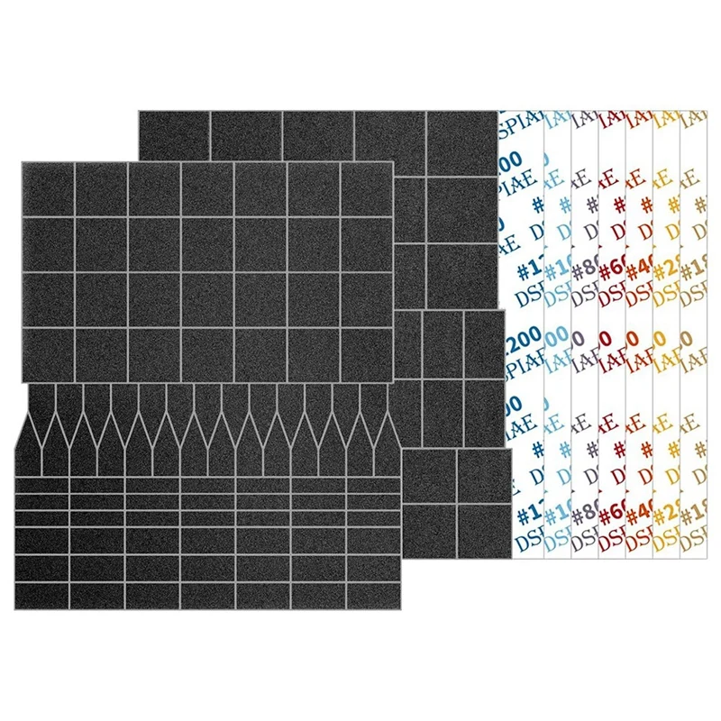 14-Piece Sandpaper Pre-Cut Mesh (1008 Pieces) For ES-A Reciprocating Sander Flat And Round Sanding Heads Durable Easy Install