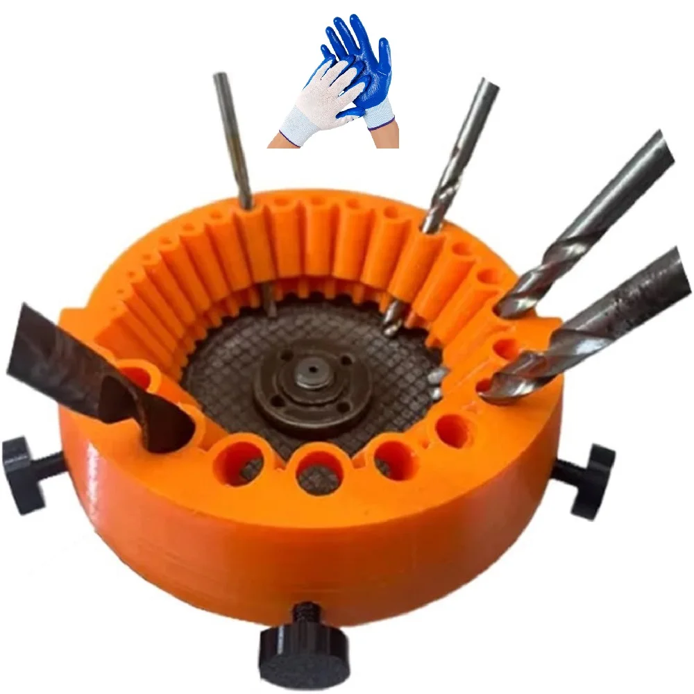 1/2/3Pcs Power Drill Bit Sharpener with Gloves Drill Bit Sharpening Tool Electric Grinding Drill Bit Sharpener Attachment
