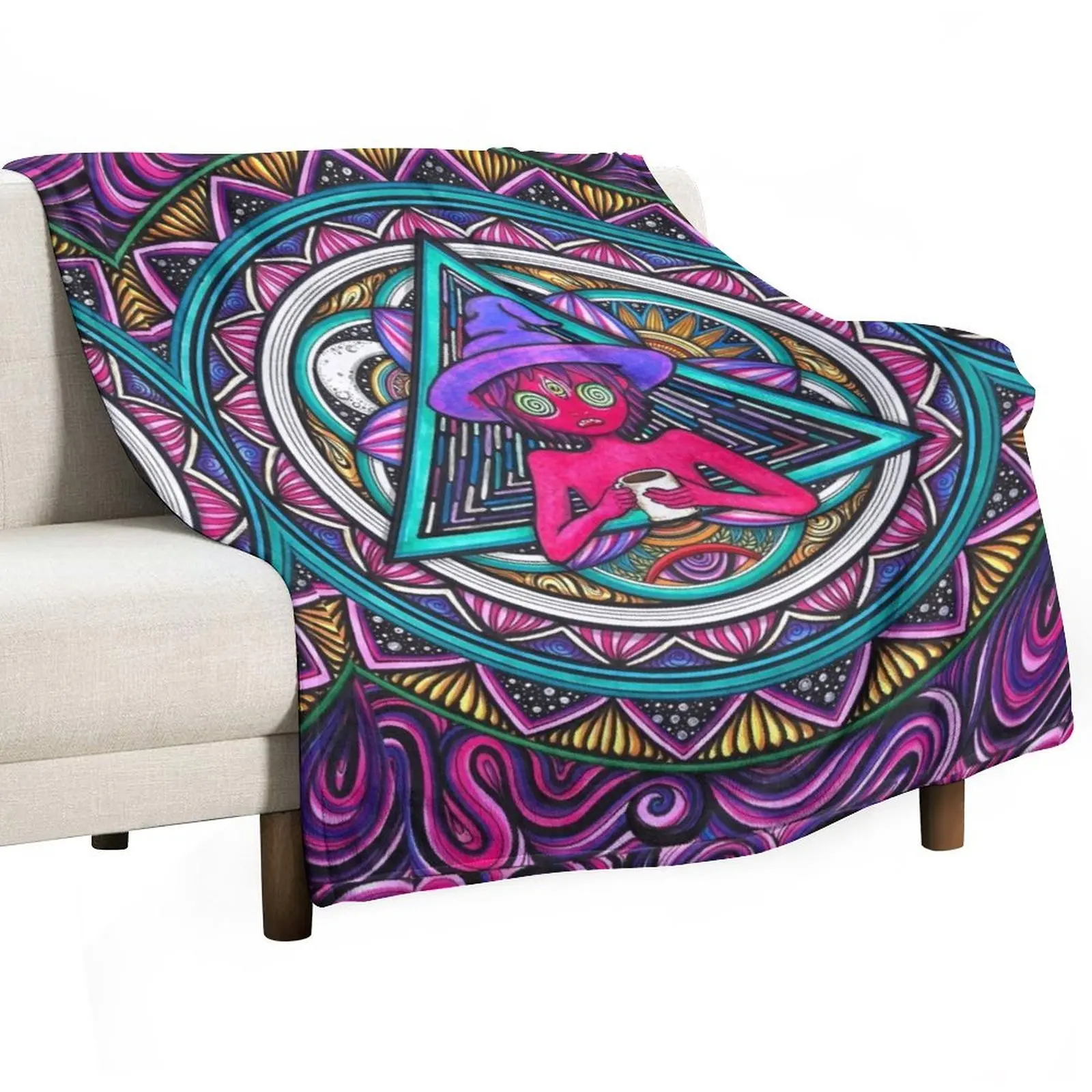 

Trippy Clancy Mandala Inspired Throw Blanket Custom Tourist Blankets