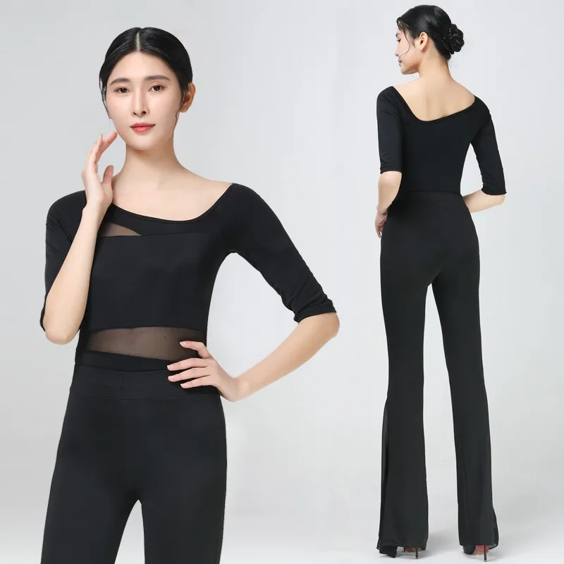 

High-grade Body Training Dress Women Spring and Summer Elegant Etiquette Training Model Mesh Dance Training Suit