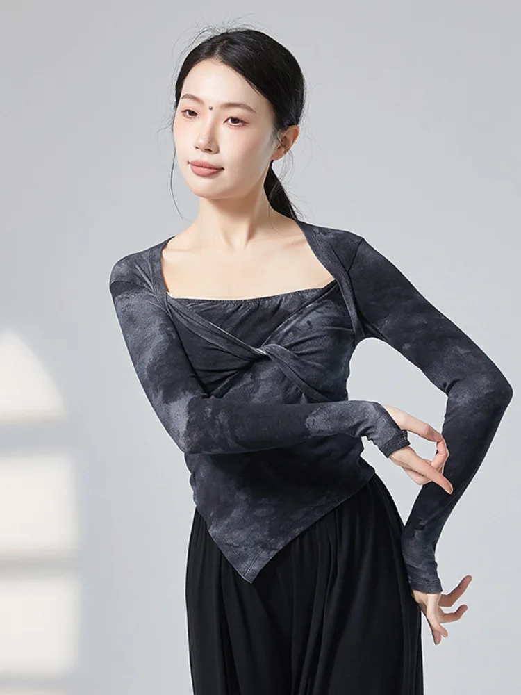 

Dance Performances Modern Long Sleeved Knitted Top Chinese Classical Practice Woautumn and Winter 2025 Dance