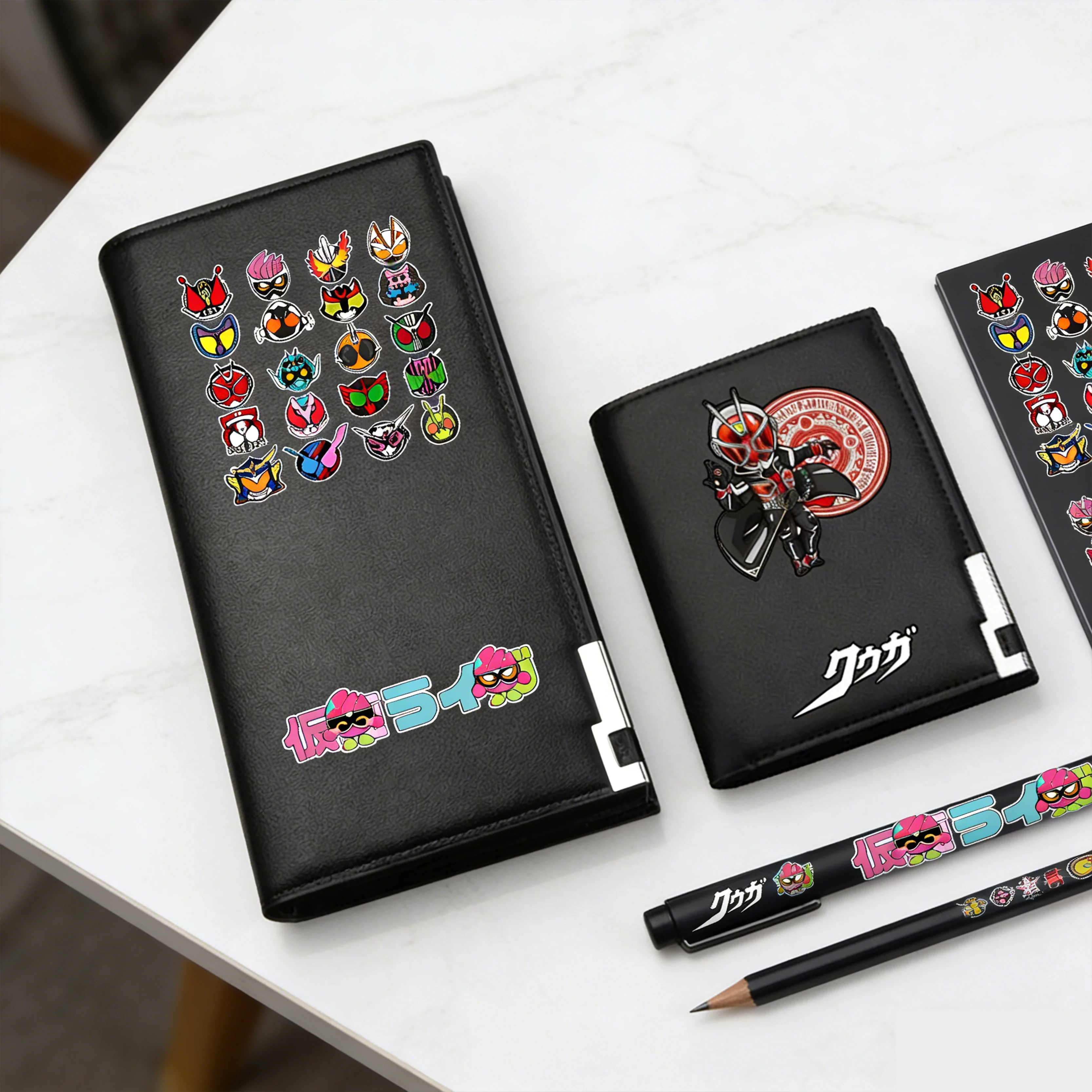 Masked Rider/Kamen Rider Kuuga Print Anime Long Purse Decade ID Card Holder Pu Leather Wallet Unisex Money Bag Coin Purse