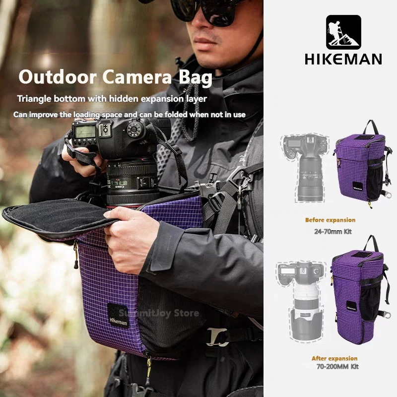 Outdoor Camera Bag with Strap and DIY Partition Digital SLR Storage Pack Extensible Photography Bag for Travel Waterproof