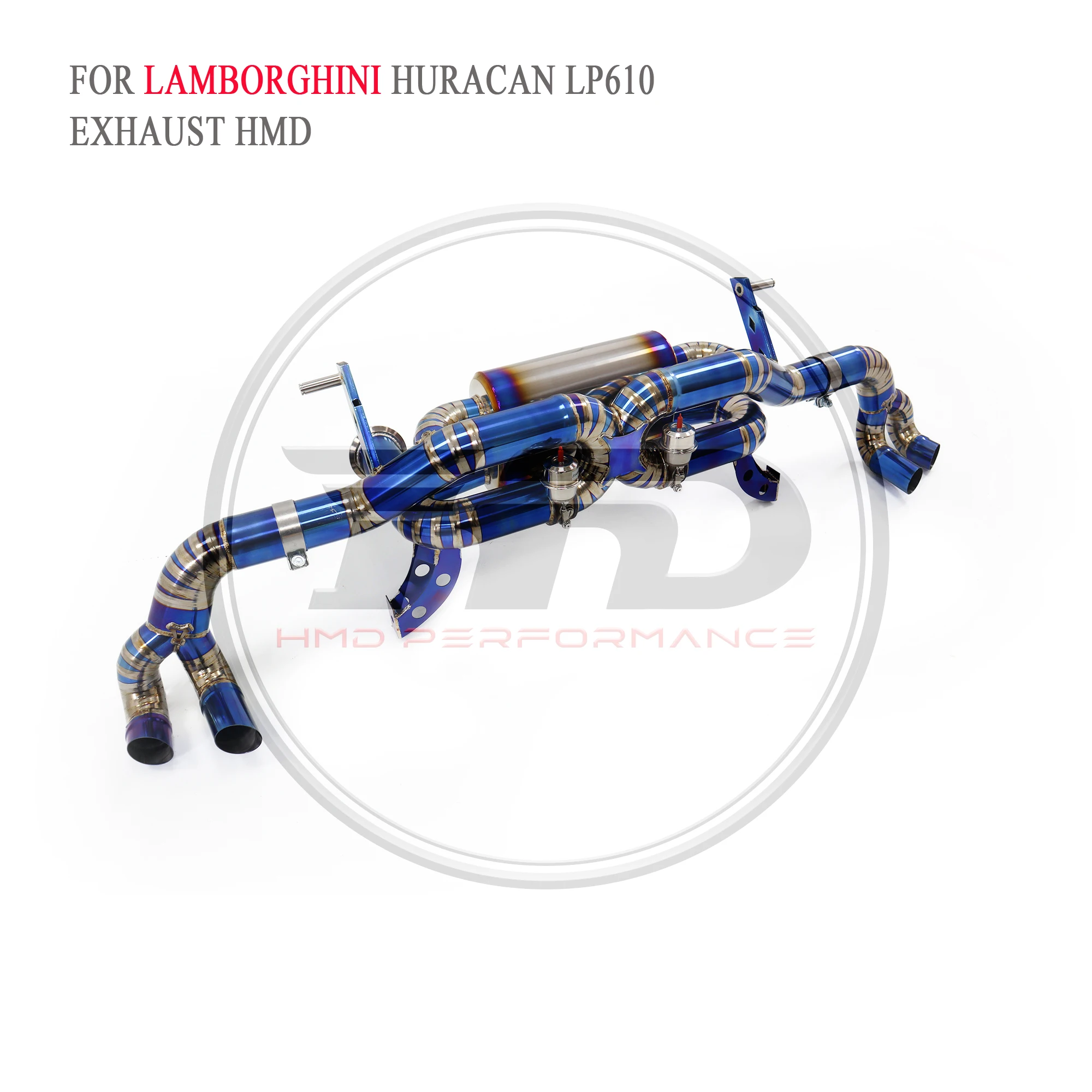 HMD Titanium Exhaust System Performance Catback for Lamborghini Huracan LP580 LP610 Valve And Without Valve Muffler Straight Pip