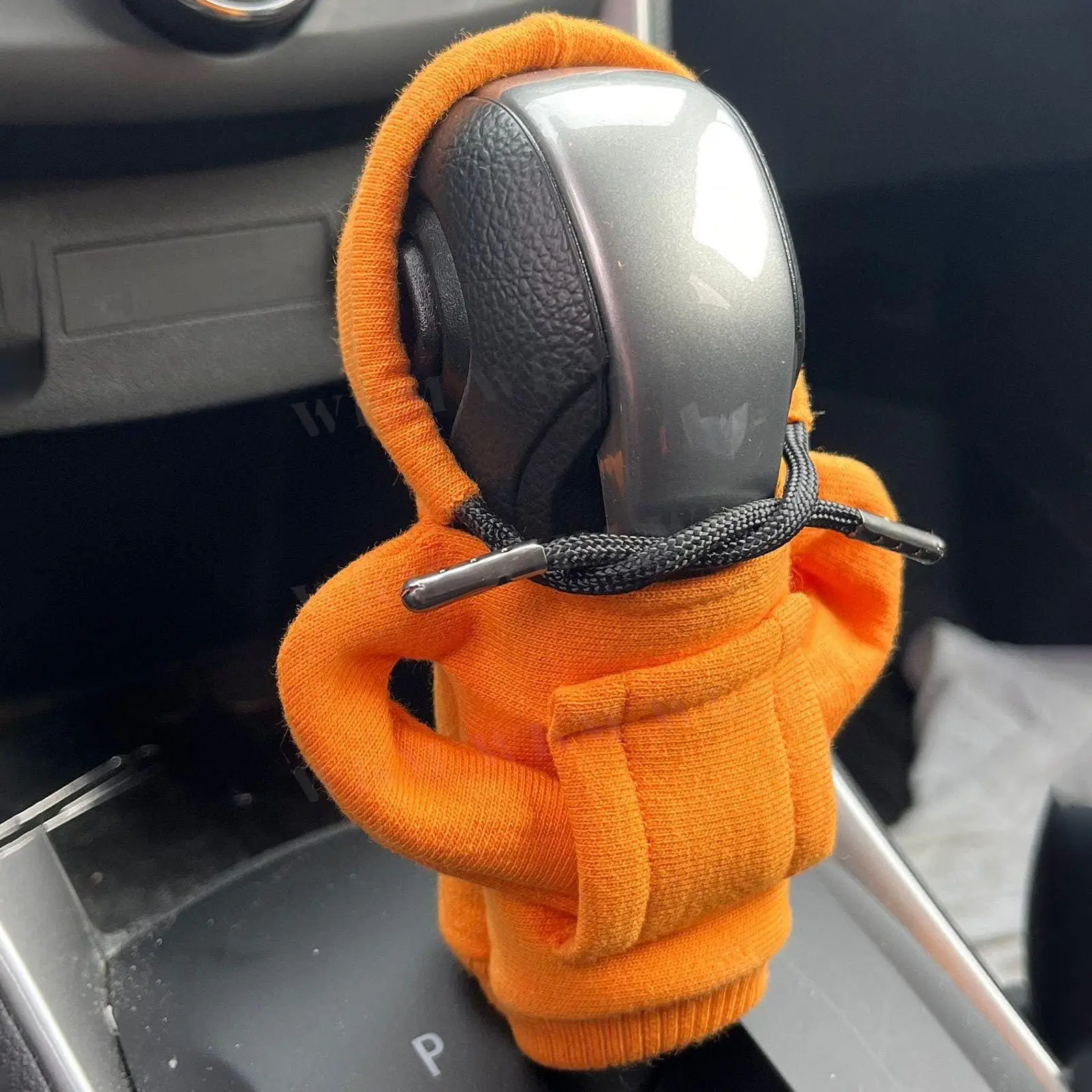 Fashion Hoodies-Car Gear Shift Knob Cover Manual Handle Gear Shift Decor Hoodie Cover Automatic Car Interior Accessories