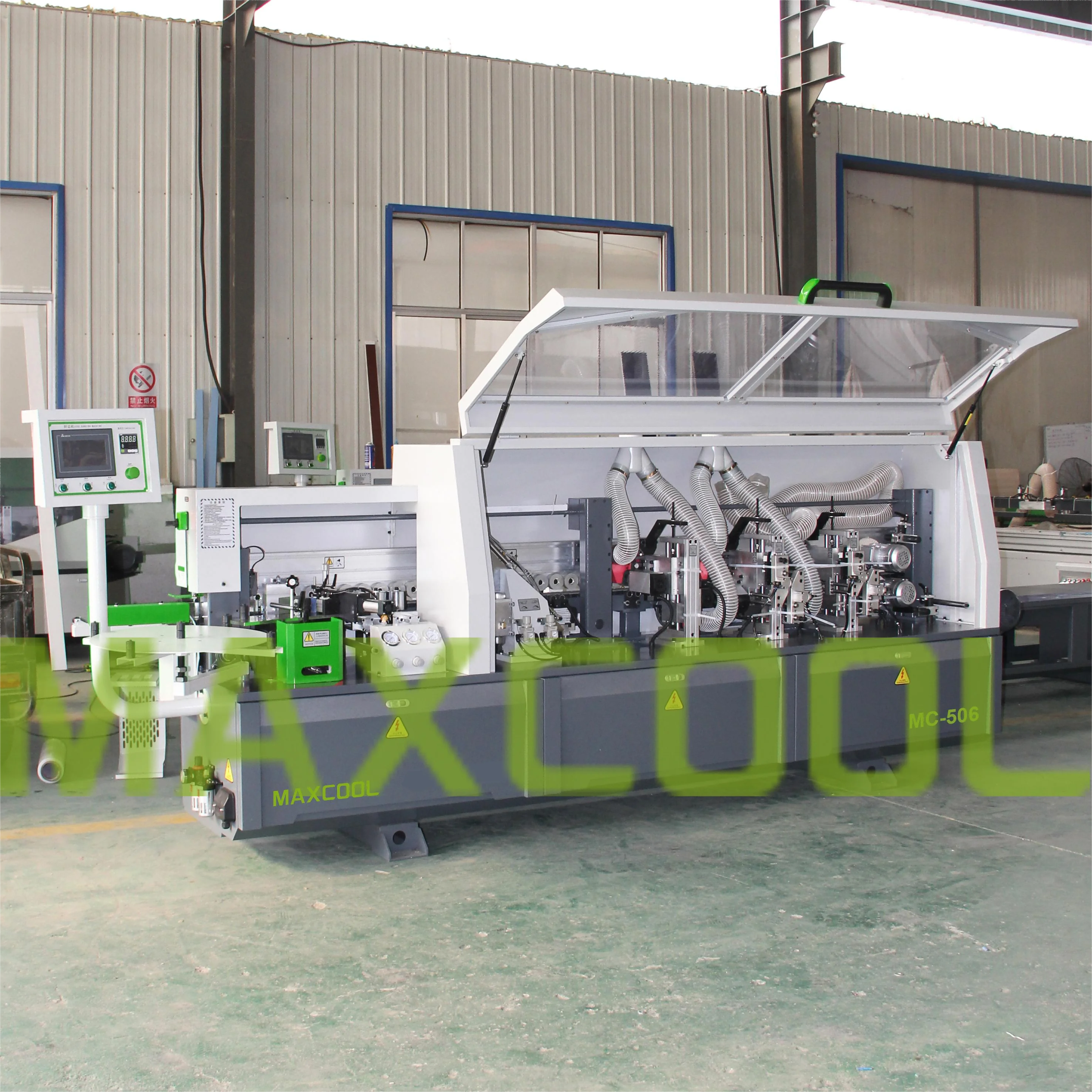 

7.5 KW Multifunctional Edge Smoothen Machine Maxcool Made Woodfung Small Edge Banding Machine After Wood Engraving Processing