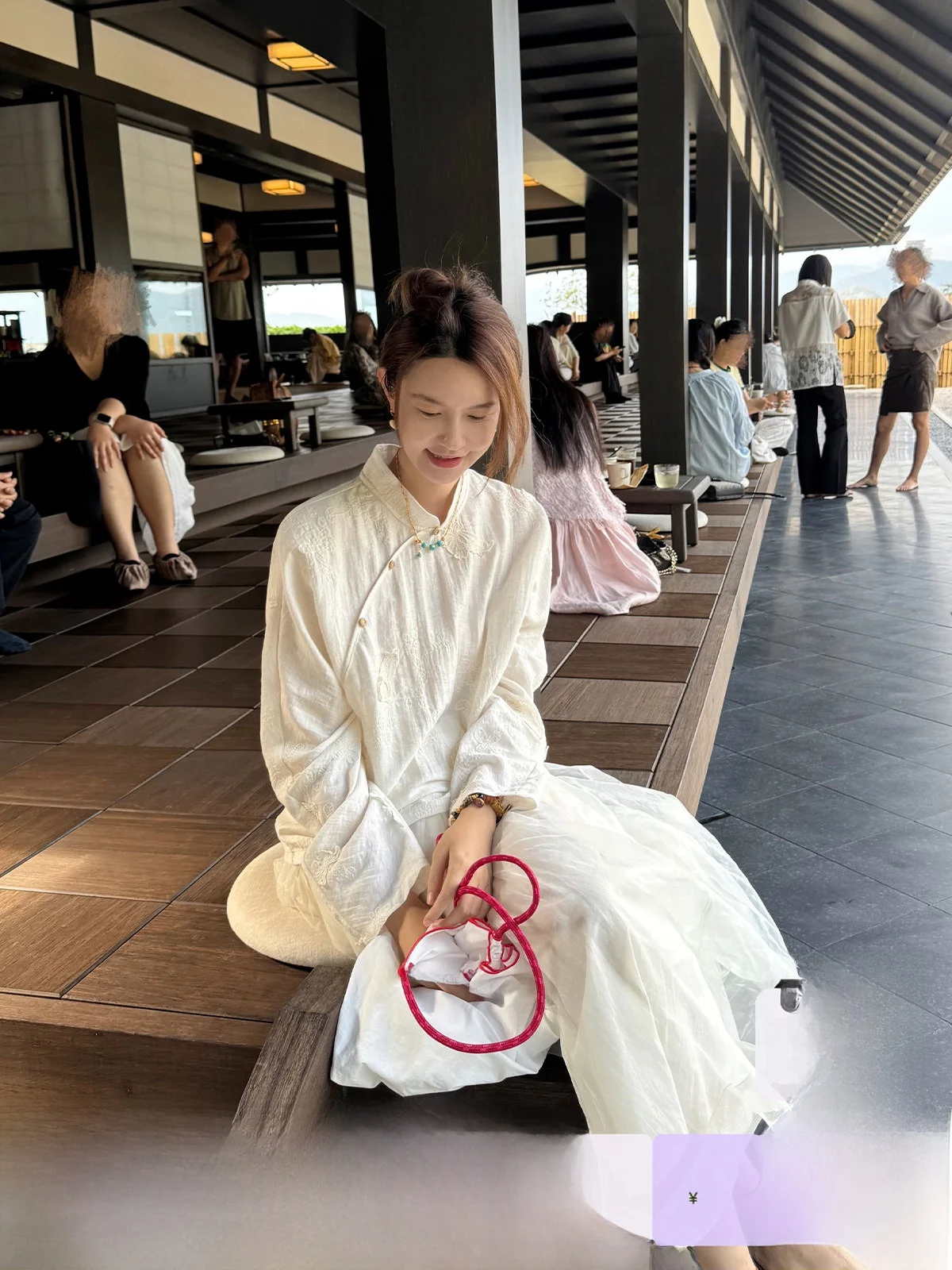 

New Chinese Sle Women's irt Heavy Embroidery Linen Acetate Blend Long Sve ort Length Stand Collar Top by Zhang Da