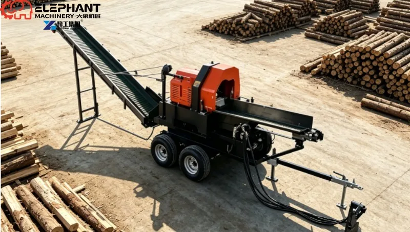 Vertical Hydraulic Log Splitter 20Ton Space Saving Wood Splitter For Home Backyard Firewood Production