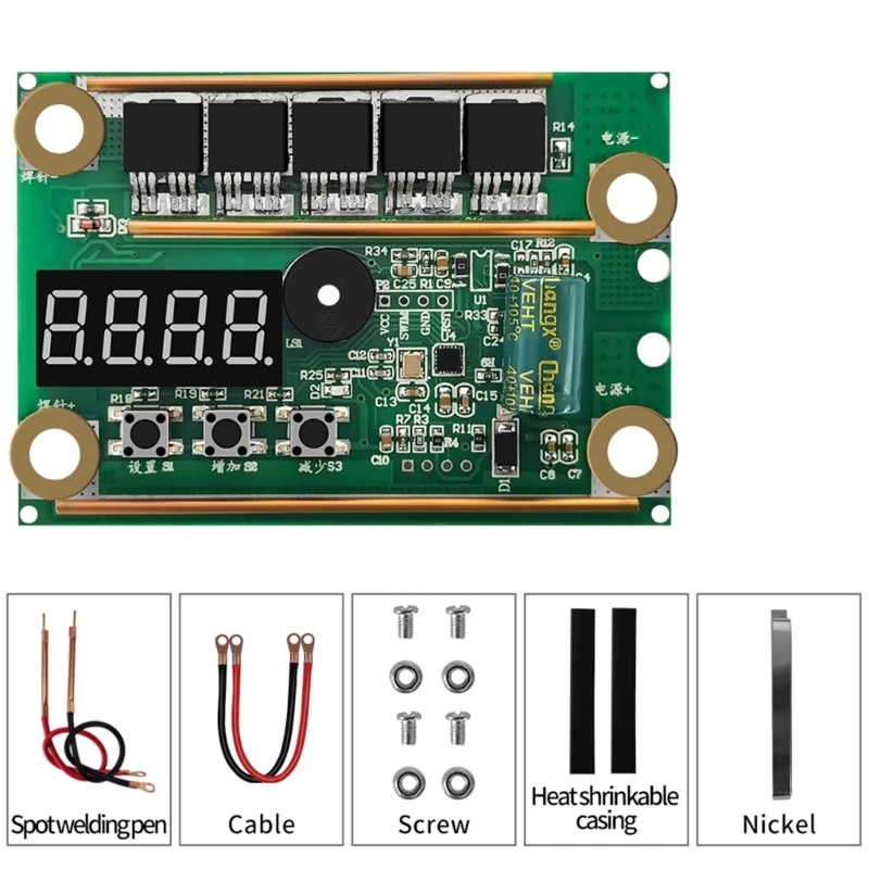 

100Gears 10-15V18650 Lithium Battery Intelligent Digital Display Spot Welder Lithium Battery Spot Welding Machine H4GE