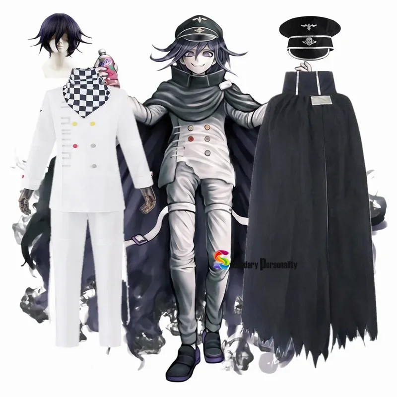 Danganronpa V3 Kokichi Oma Uniforms Scarf Anime Cloak Cosplay Costume President Oma Cosplay Cloak Halloween Carnival Costume