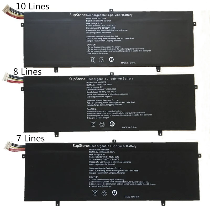 Imagem -06 - Bateria para Jumper Ezbook Pro Pro v3 v4 Lb10p313rhw3487265 Wtl-3687265 3585269p 32821222s Cltd-3487265 A13b 133 em