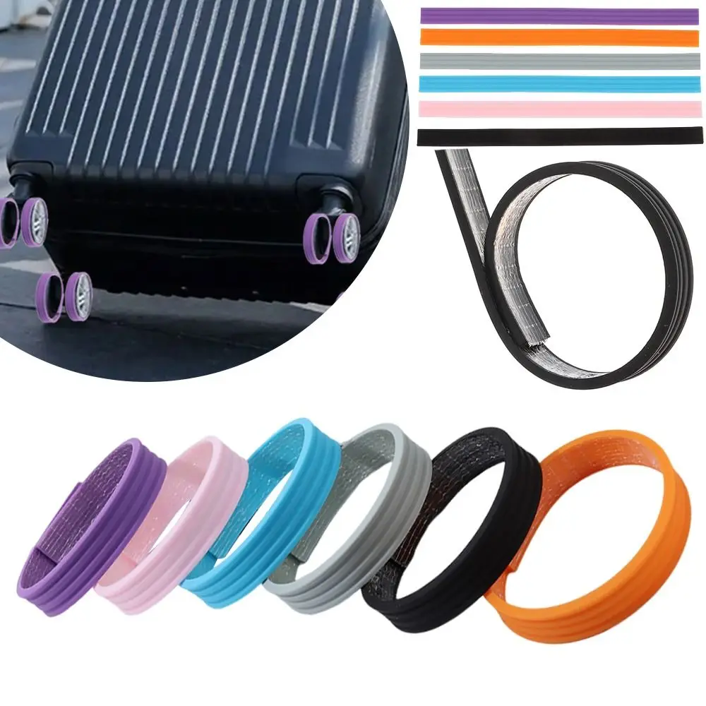 Silicone Travel Luggage Caster Shoes Luggage Wheels Protector Reduce Noise Castor Sleeve Trolley Box Casters Cover