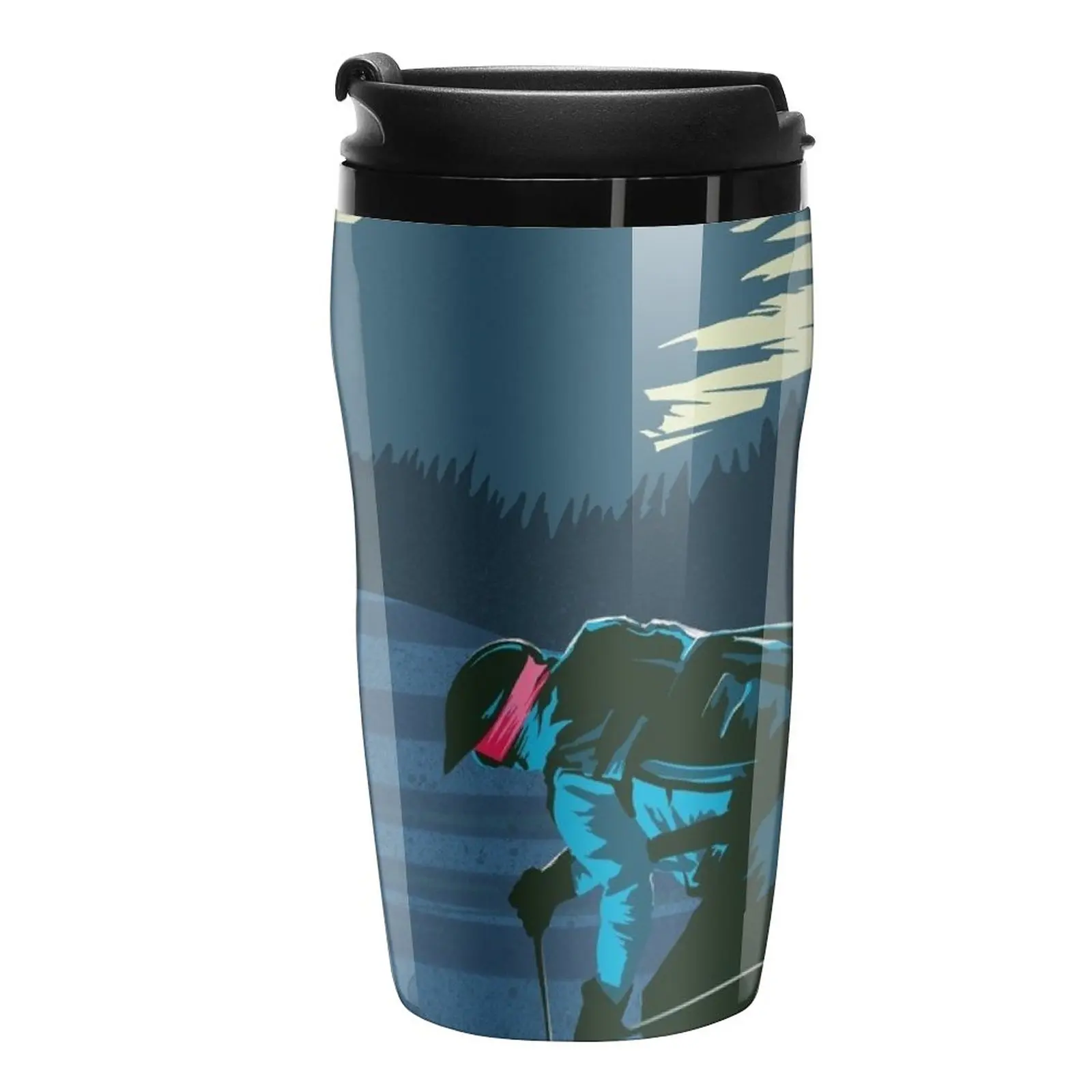 

New Retro ski print Revelstoke Travel Coffee Mug Coffee Mug Cofee Cup Thermos Cup