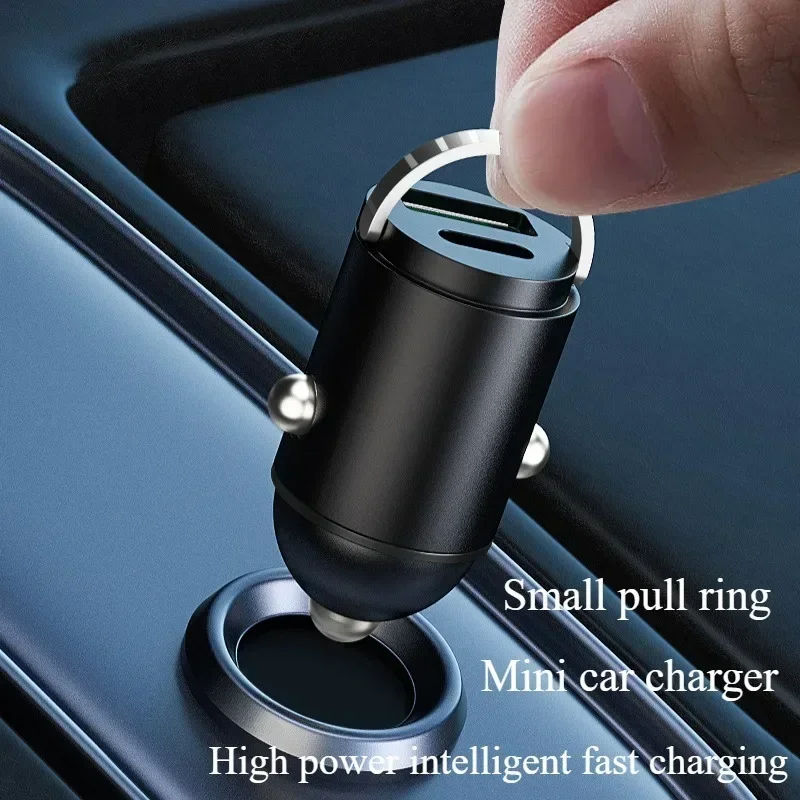 USB Type C Charger 200W/120W QC3.0 PD Mini Car Charger 12-24V Lighter Fast Charging Car for Xiaomi Samsung Huawei IPhone Power