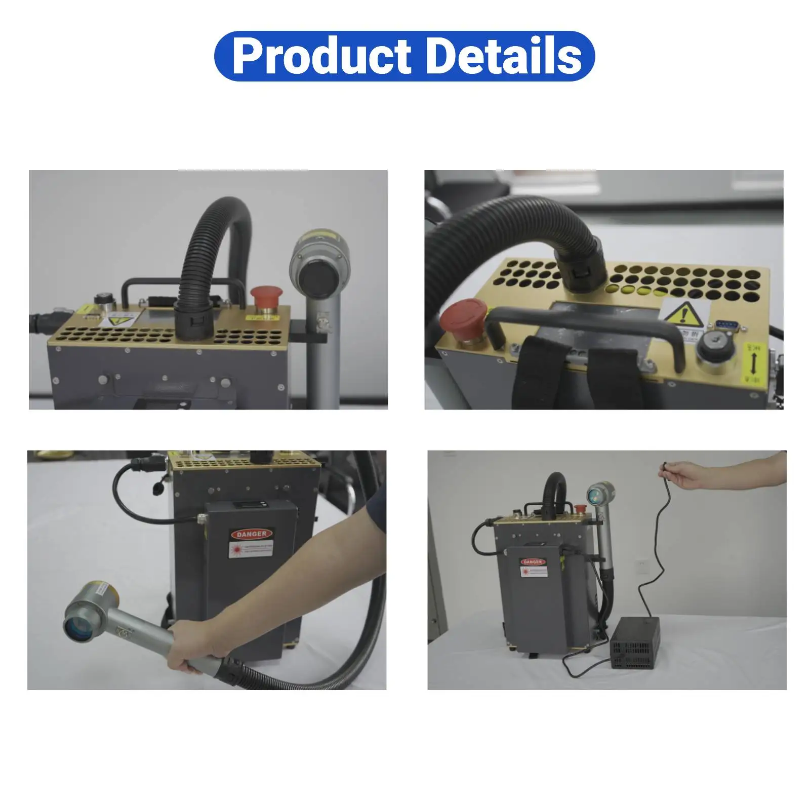 300W Backpack JPT Pulse Fiber Laser Cleaning Machine AC 220V/Battery Powered Laser Cleaner For Metal Wood Oil Paint Rust Removal