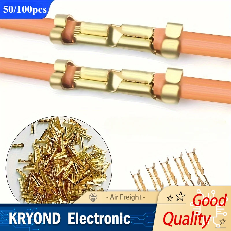 50/100PCS 453 U-shaped Terminal Block Cold Plug Connector Small Toothed Fascia Board Terminal for Automobiles 0.3-1.5mm²