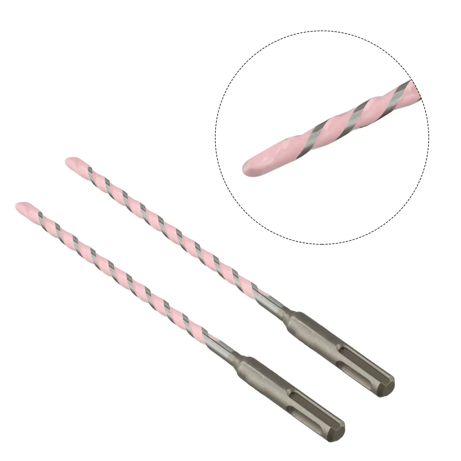 2PCS 200mm Long Masonry Concrete Drill Bit Hammer Carbide Tip SDS Shank Rotary Power Tool Accessories