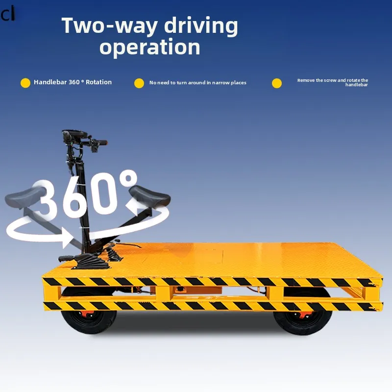 

CP electric four-wheel flat plate 2 tons front and back riding warehouse truck lithium battery