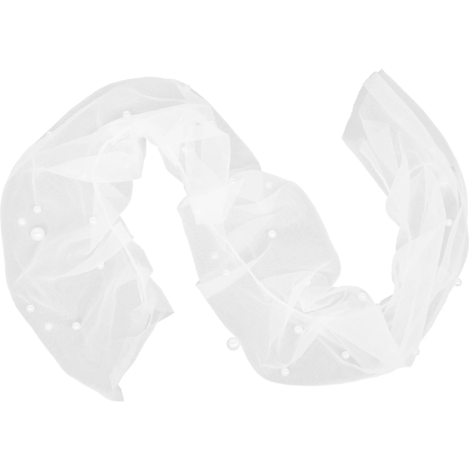 

1 Pair Detachable Wedding Sleeves Tulle Mesh Bridal Arm Covers With Artificial Pearls For Bride Styling Removable Sleeve Add-Ons