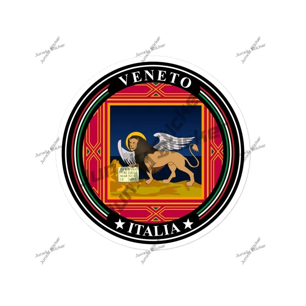 

Veneto Italy Circular National Flag Sticker Pvc Boat Accessories Scratch-proof Exterior For Car Motorsport Racing Front Windshie