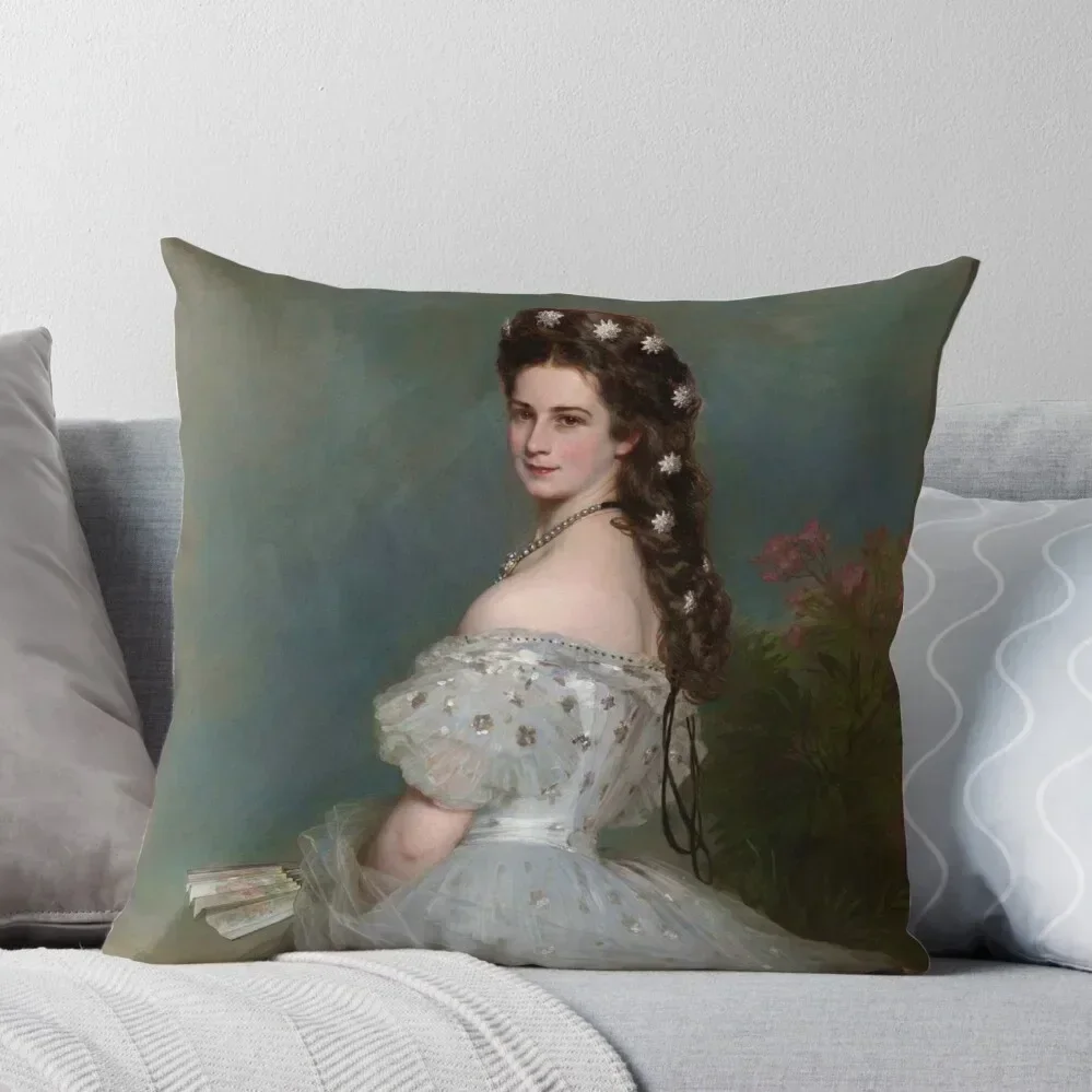 Empress Sisi Elisabeth of Austria (1865) - Franz Xaver Winterhalter Throw Pillow ornamental pillows for living room Anime pillow