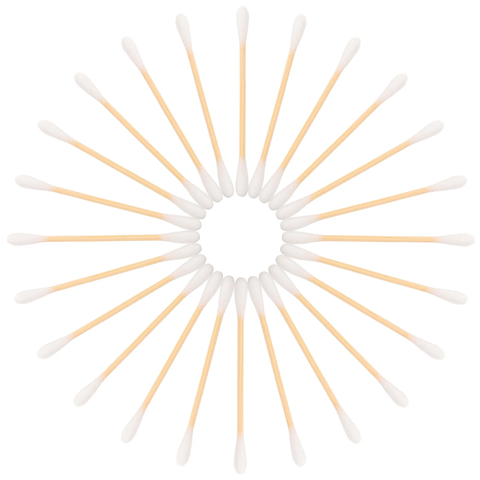 200Pcs Bamboo Cotton Swabs Double Head Multipurpose Ear Care Buds Swab for Makeup Cleaning Wound Nail Application