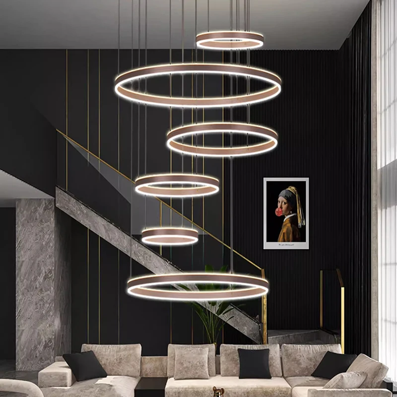 Modern Stair chandelier Nordic light luxury simple Ceiling lamps hanging light led chandeliers for the living room indoor light