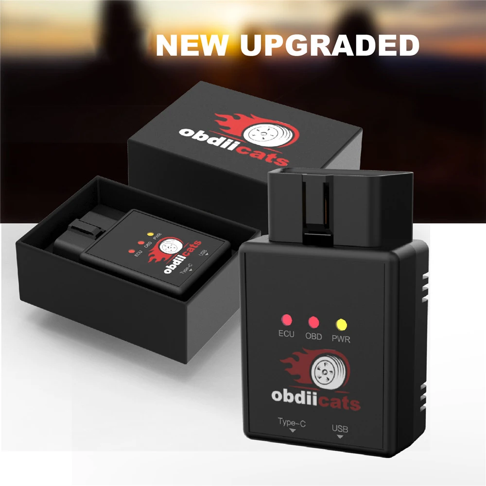 

New Upgrade OBDIIVCI OBD 2IN1 Fuel Saving With Fast Charger Chip Tuning Box For Benzine Diesel Cars Increase Power From HK V3