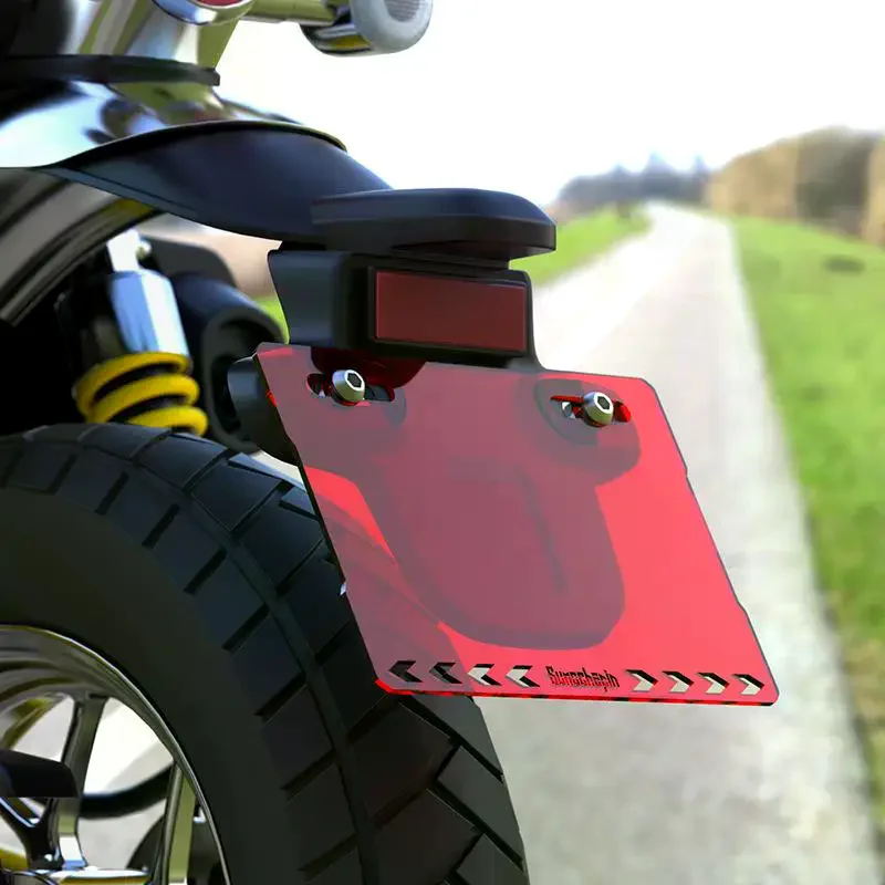 Universal Acrylic Motorcycle License Plate Frame Transparent License Plate Holder Rear License Plate Motorcycle Accessories