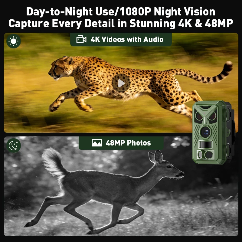 Hunting Trail Camera 2.4inch Night Vision Outdoor Motion Wildlife Camera Activated Tracking Photo Trap Cam Wild Surveillance