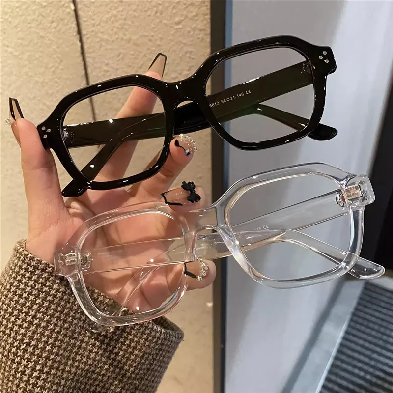 Retro Anti Blue Light Computer Glasses Frame Women Oversized Men Trendy Fashionable Stylish Eyeglasses Classic Spectacles Ouclos