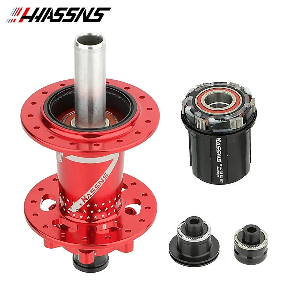 HASSNS PRO7 Bicycle Hub 32Holes J-Bend Spokes THRU Axle 12X142 HG/XD/MS 4Pcs Sealed Bearing for SHIMANO Mountain Bike Freehub