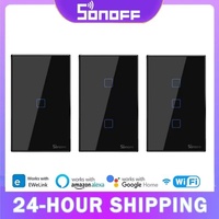 Itead Sonoff TX T3 US 1 2 3 Gang Wifi Switch Smart Home Wireless Wall Touch Light Timer Switch Via EWelink APP Works With Alexa