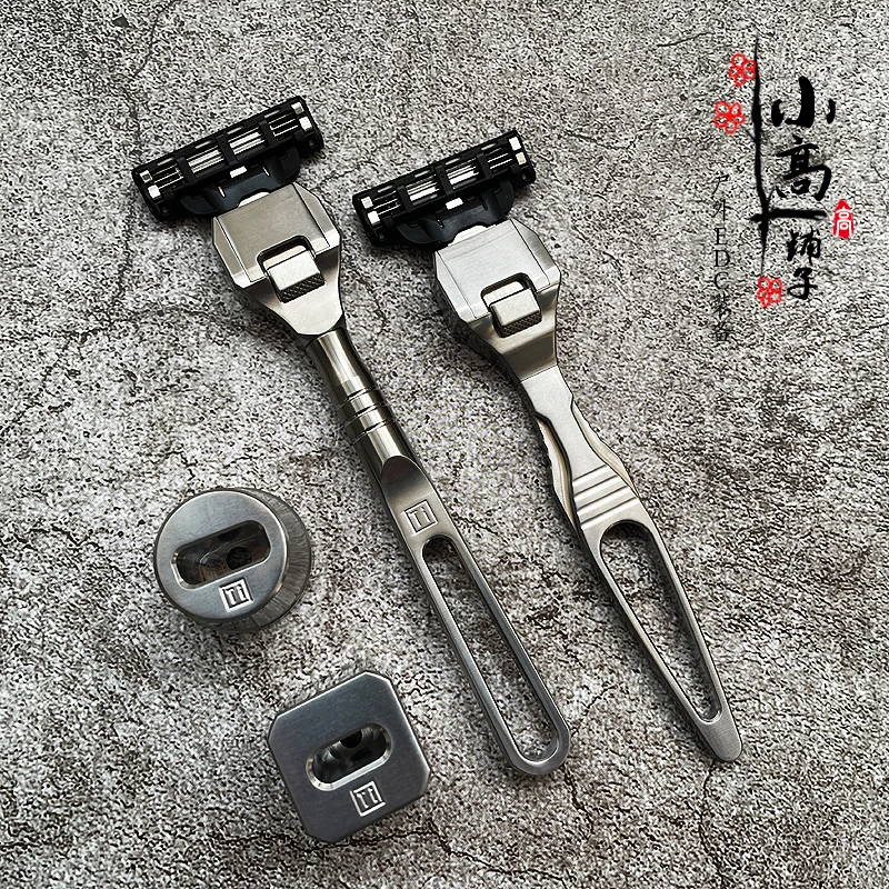 

Ручная традиционная простая бритва из титанового сплава с основанием