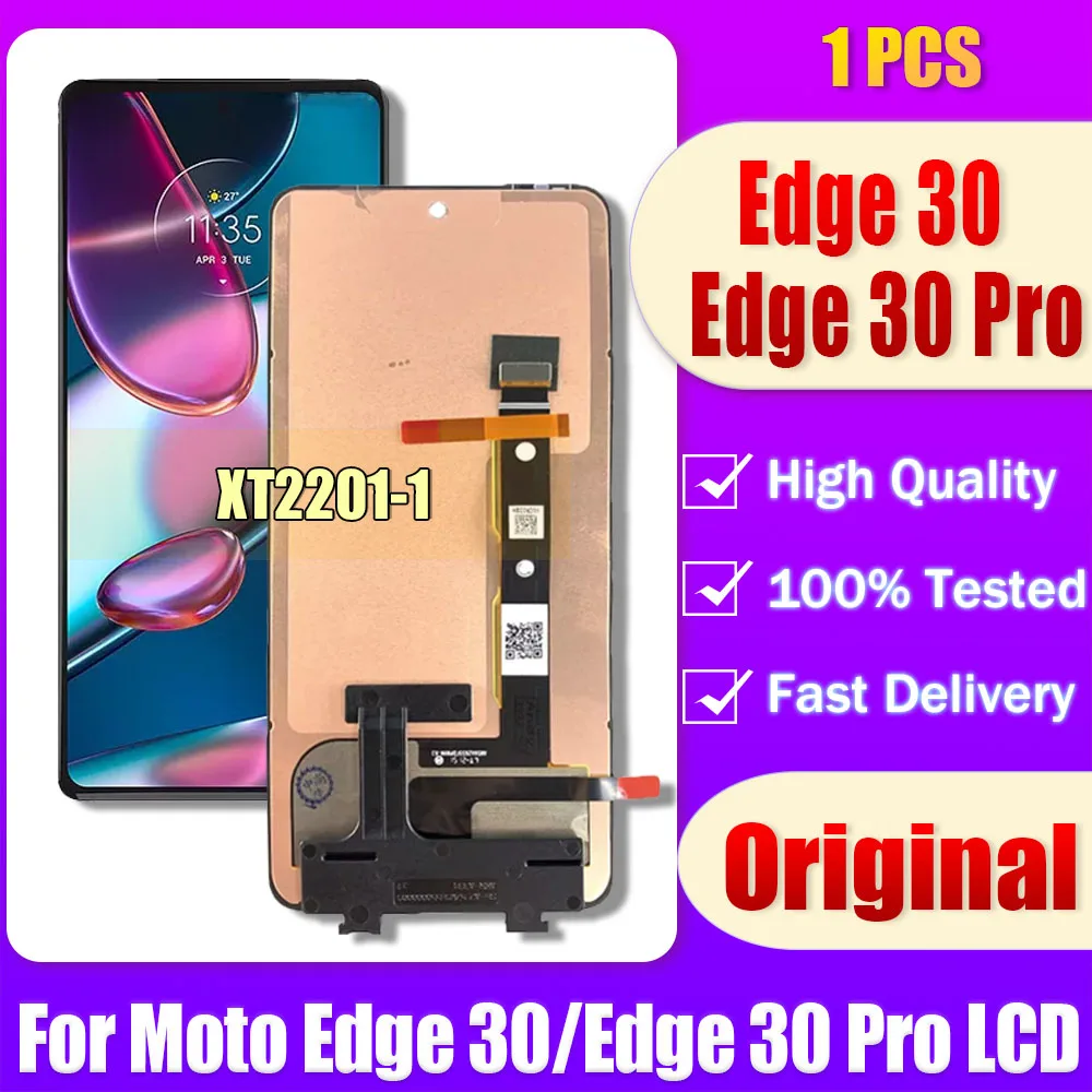 Pantalla LCD 100% Original de alta calidad para Motorola Edge 30, montaje de digitalizador con pantalla táctil de repuesto para Motorola Edge 30 Pro