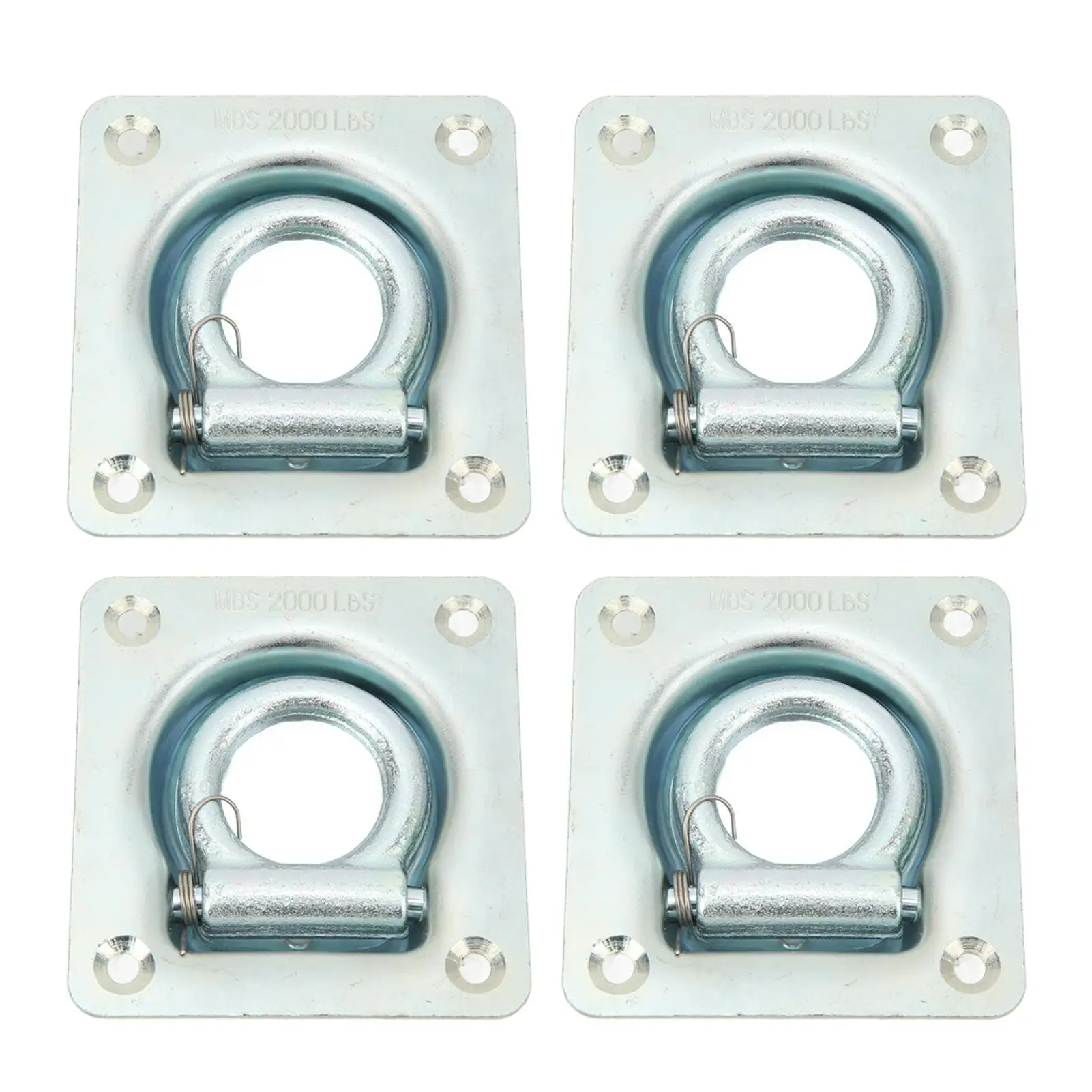 

4PCS Stainless Steel Recessed Trailer Rope Hooks - 2000lb Max Breaking Force Tie Downs for & Trailers