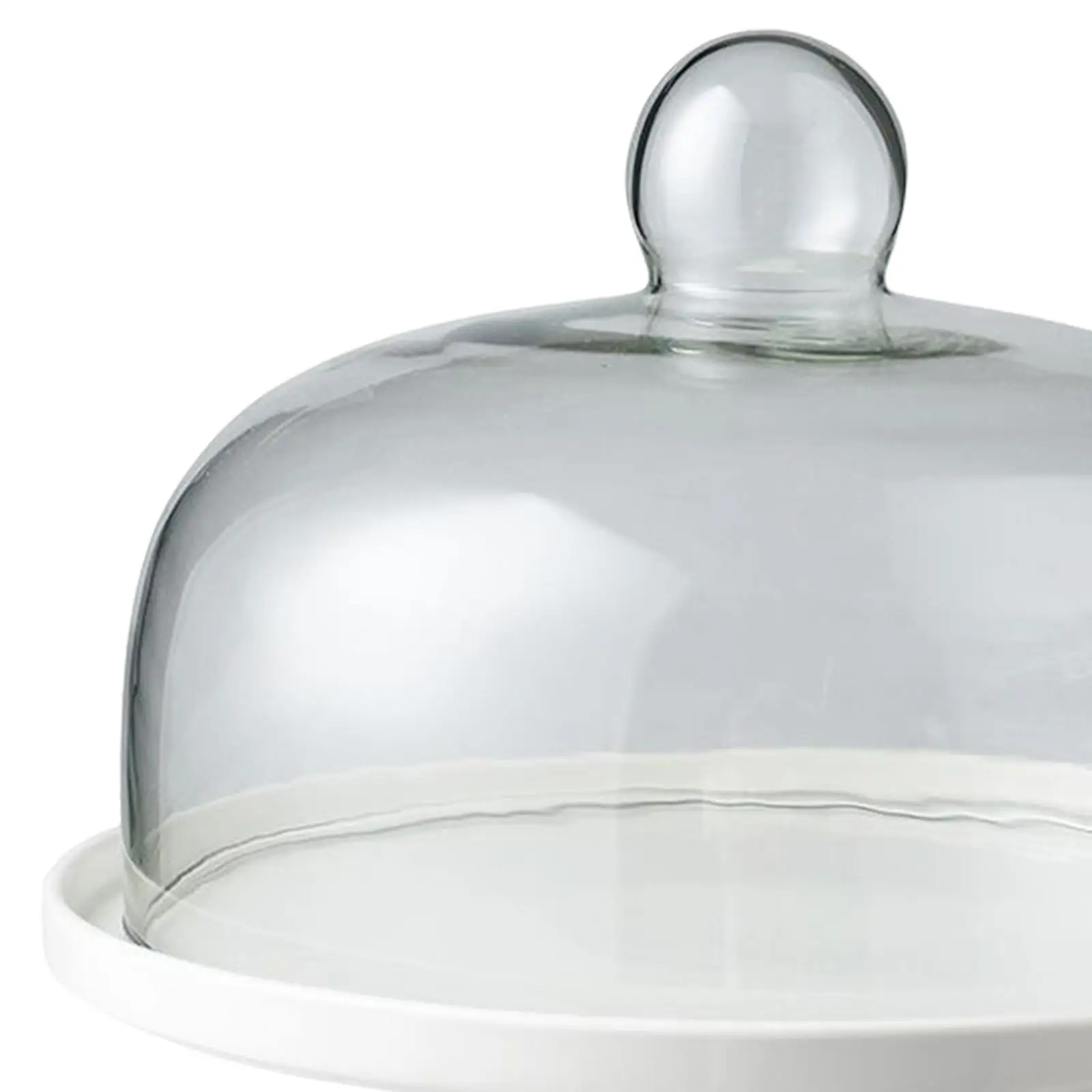 Cake Stand Dome Lid Glass Cover Serving Tray Dessert Display Cheese Board Tableware for Appetizer Bread Fruit Kitchen Wedding