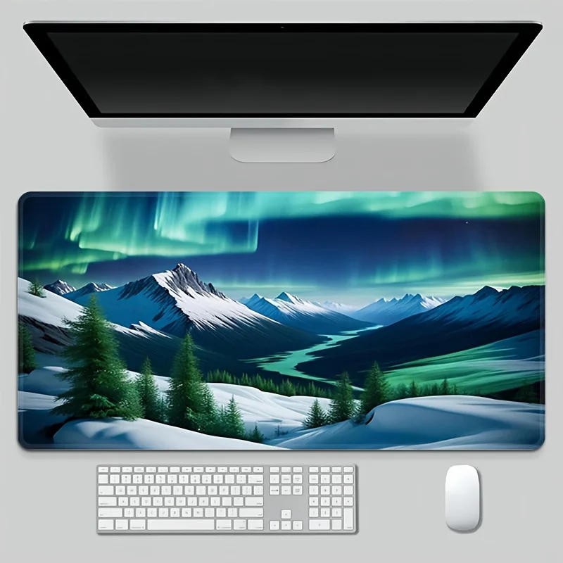 rectangular mousepad, large mousepad, natural rubber, durable stitched edge, non-slip rubber mousepad, suitable office computers