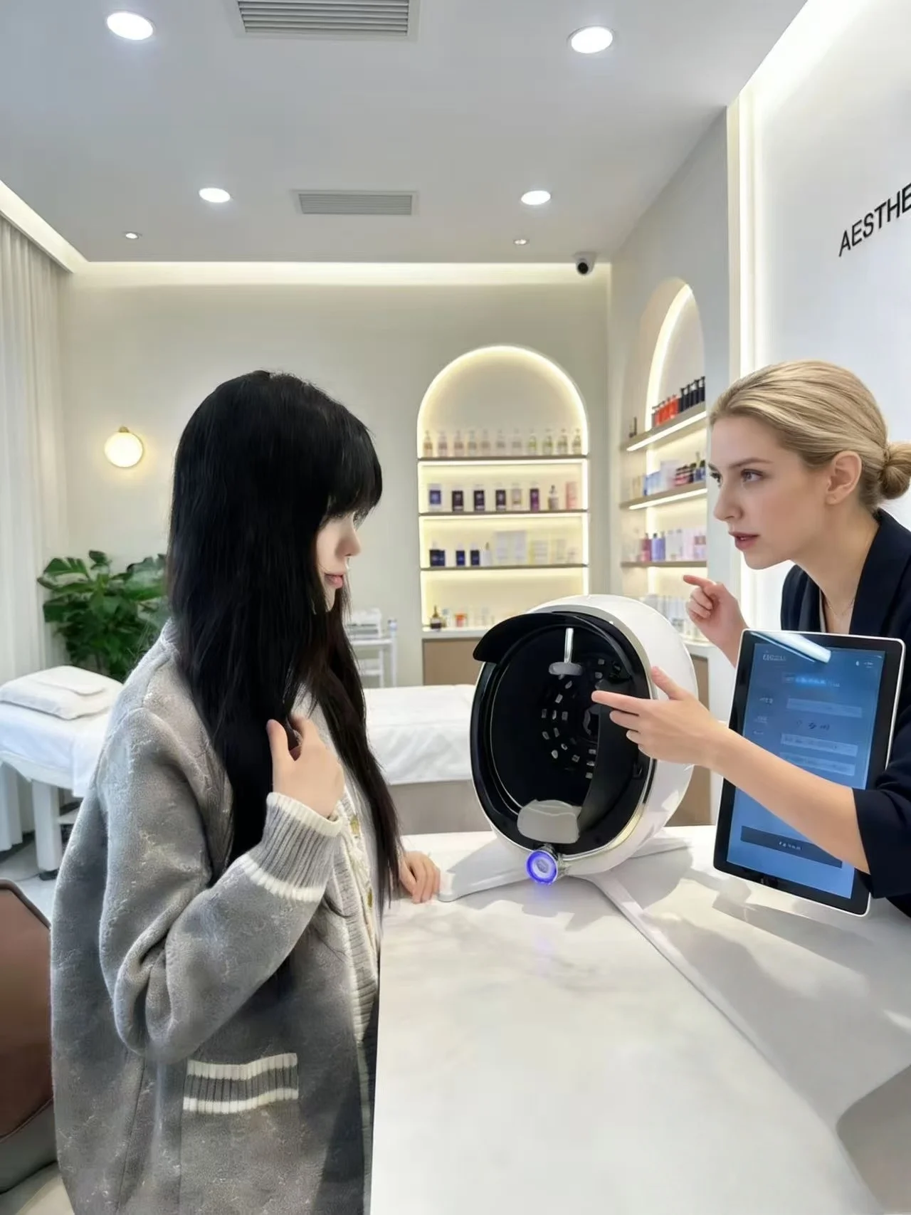 3D Skin Scanner Care Facial Analyzer Monitor Machine Magic Mirror Testing Detector Face Camera Test Analysis Beauty Machine
