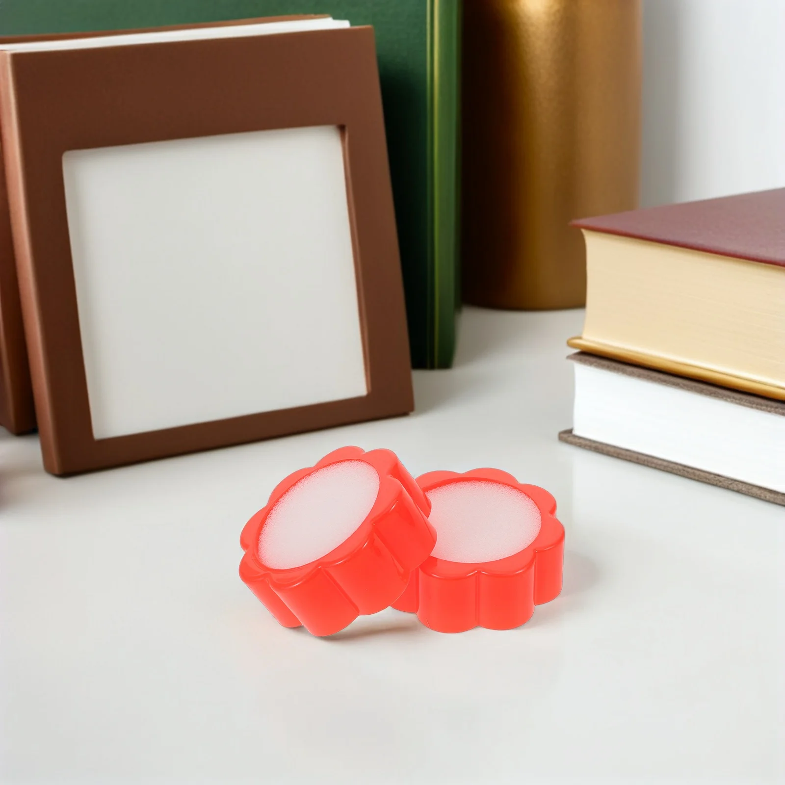 10Pcs Finger Dampers Flower Shape Fingertip Moistener Efficient Money Counting Cash Sorting Sponge Bank Teller Desk Accessories