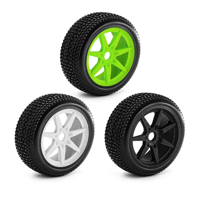 4Pcs High Grip Rubber RC Wheel Tires 17mm Hex Hub For 1/8 ARRMA Typhon 3S 6S Kyosho Inferno MP10 Buggy Off Road RC Car